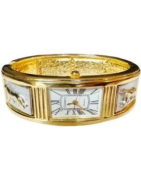 Gramercy Quartz Gold & Silver Hinged Bracelet Watch